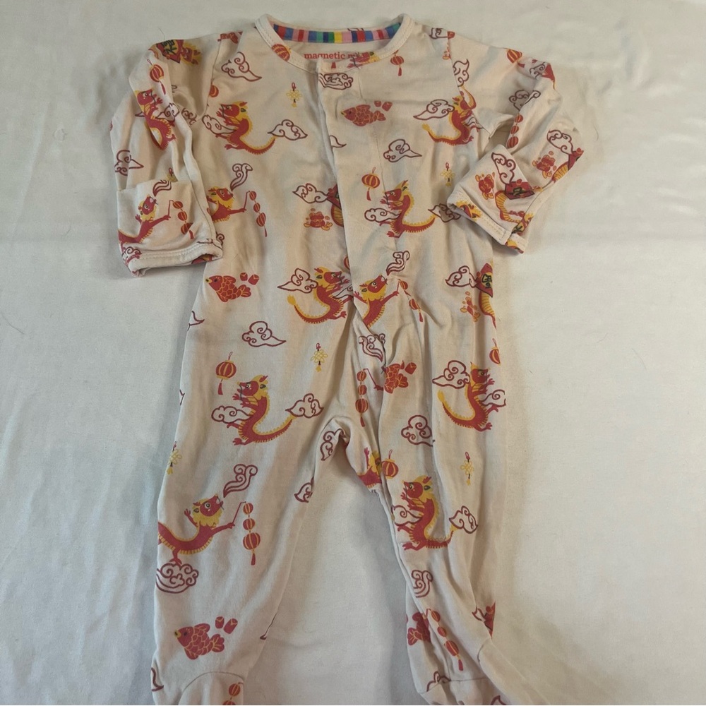 Magnetic Me Cream and Red Lucky Dragoons Kids One Piece